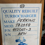 452065-0003AN (2674A150) New Perkins TB2058 Turbocharger fits Engine - Goldfarb & Associates Inc