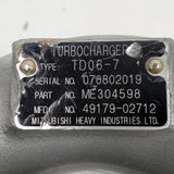 49179-02712R (ME304598; 49179-02710, 49179-02711, 49179-02713, 4917902712; ME303063, ME304031, ME304598, ME445047) Rebuilt Mitsubishi TD06-7 Turbocharger Fits 2004- Mitsubishi Fuso FK61FK, FM65F 278HP 17T 4AT, Various with 6M60 EURO 4 Engine - Goldfarb & Associates Inc