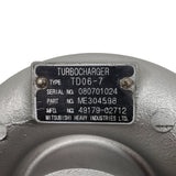 49179-02712R (ME304598; 49179-02710, 49179-02711, 49179-02713, 4917902712; ME303063, ME304031, ME304598, ME445047) Rebuilt Mitsubishi TD06-7 Turbocharger Fits 2004- Mitsubishi Fuso FK61FK, FM65F 278HP 17T 4AT, Various with 6M60 EURO 4 Engine - Goldfarb & Associates Inc