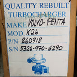 5326-970-6290R (838697) Rebuilt KKK K26 Turbocharger fits VolvoPenta Marine Engine - Goldfarb & Associates Inc