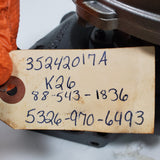 5326-970-6493R (5326-988-6493; 860352, 860352R, 35242017A; 53267100011) Rebuilt BorgWarner K26-2664GA10.71GAAXB Turbocharger Fits 1985-09 VM Mercruiser/Marine Marine with HR592HIW-9 (3.0 L), VW Motori 125/150/231 kW @ 1500-1800 RPM Diesel Engine - Goldfarb & Associates Inc
