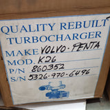 5326-970-6496R (860352R) Rebuilt KKK K26 Turbocharger fits VolvoPenta Marine Engine - Goldfarb & Associates Inc