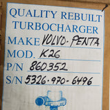 5326-970-6496R (860352R) Rebuilt KKK K26 Turbocharger fits VolvoPenta Marine Engine - Goldfarb & Associates Inc