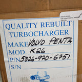 5326-970-6751R (3581755) Rebuilt KKK K26 Turbocharger fits VolvoPenta Marine Engine - Goldfarb & Associates Inc