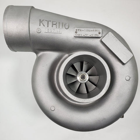 6505-51-5170R (6505515170R) Rebuilt KTR-110G-444A Turbocharger fits Komatsu Engine - Goldfarb & Associates Inc