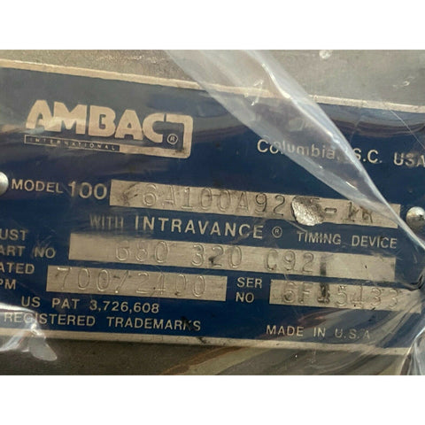 680320C92R Rebuilt Ambac Model 100 Injection Pump fits International Engine - Goldfarb & Associates Inc