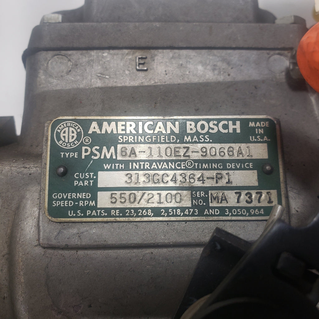 6A-100EZ-9066A1 (313GC4364-P1) Rebuilt Ambac Model 100 Injection Pump Fits Diesel Engine - Goldfarb & Associates Inc