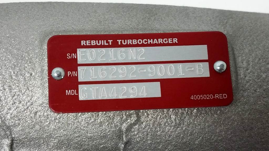 716292-9001R (0R7574) Rebuilt C12 GTA4294 Turbocharger fits Caterpillar Engine - Goldfarb & Associates Inc