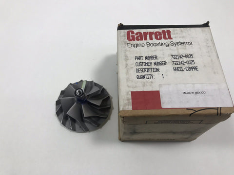 722142-0025 New Garrett GT3571 Compressor Wheel - Goldfarb & Associates Inc