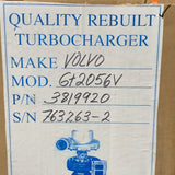 763263-0002R (3819920) Rebuilt Garrett GT2056V Turbocharger fits Volvo 5D Engine - Goldfarb & Associates Inc