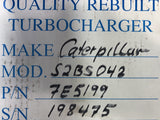 7E5199R (198475) Rebuilt Schwitzer S2BS5042 Turbocharger fits Caterpillar Engine - Goldfarb & Associates Inc