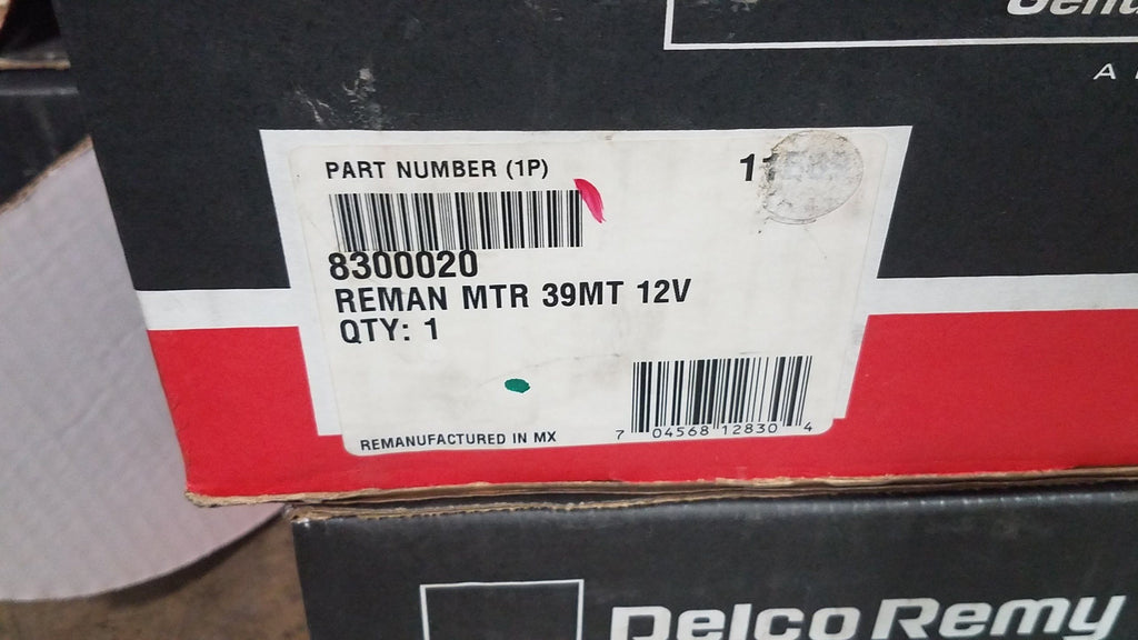 8300020 Rebuilt Delco Remy Starter Motor 39MT 12V - Goldfarb & Associates Inc