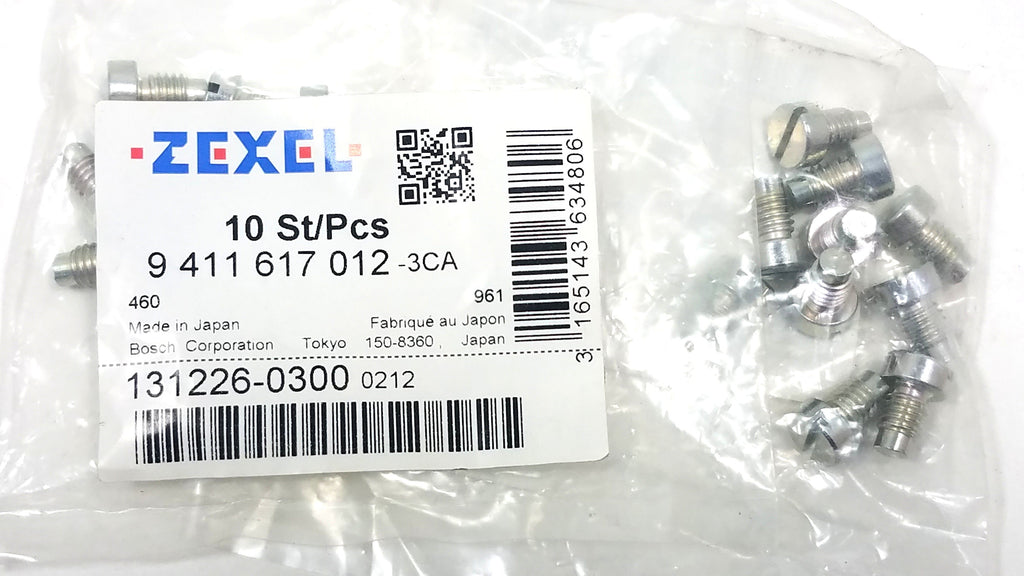 9-411-617-012 (131226-0300) New Zexel Flat-Head Screw - Goldfarb & Associates Inc