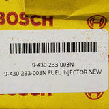 9-430-233-003N (KDEL65S1/13) New Fuel Injector fits Bosch Engine - Goldfarb & Associates Inc