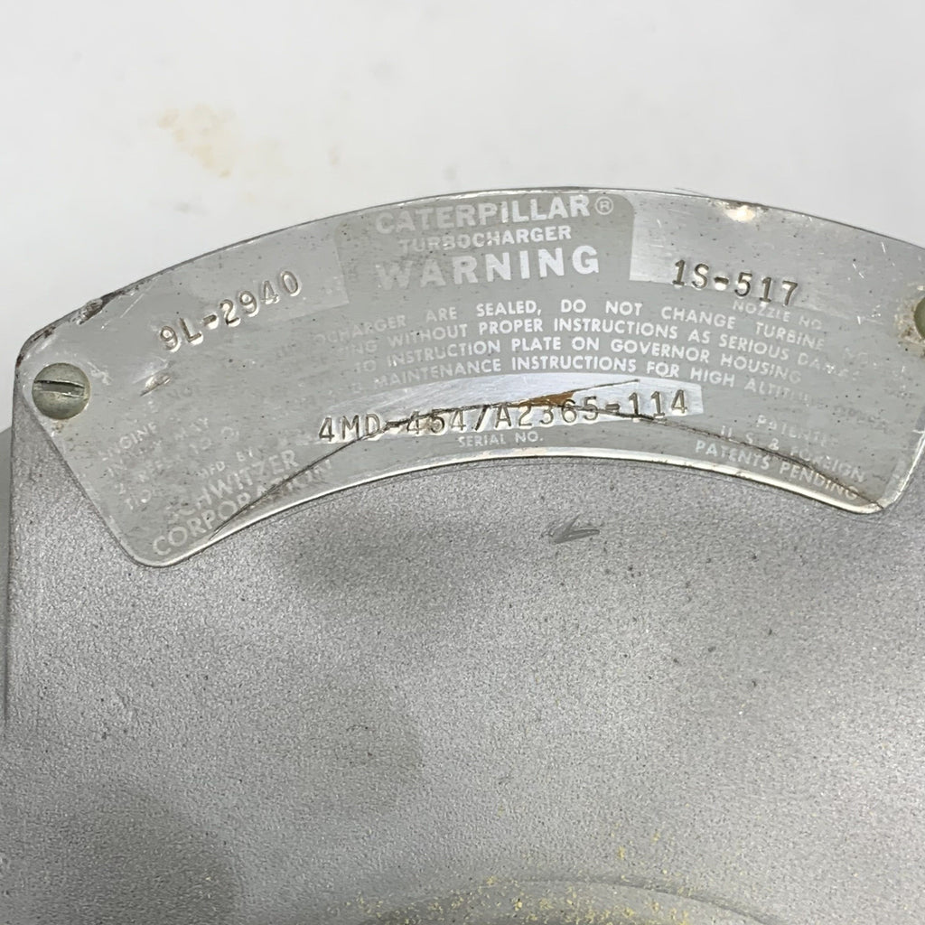 9L-2940R (147569) Rebuilt Borg Warner 4MD-454 Turbocharger fits Caterpillar Earth Moving Diesel Engine - Goldfarb & Associates Inc