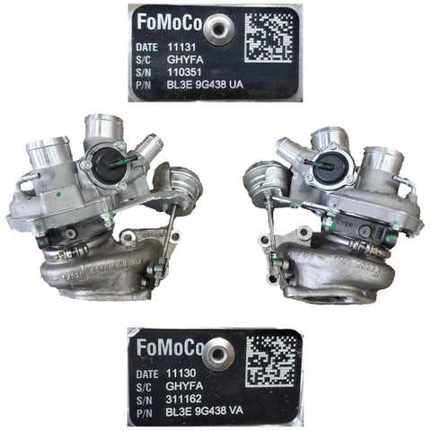 FoMoCo Turbocharger Set Fit Ford F150 3.5L EcoBoost BL3E-9G438-UA/VA (179204/5) - Goldfarb & Associates Inc