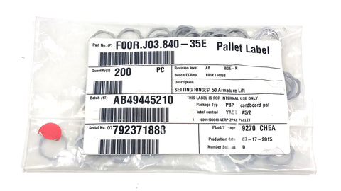 F-00R-J03-840 New Component Part - Goldfarb & Associates Inc